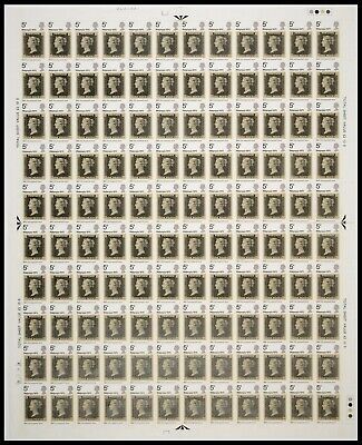 SG835 1970 Philympia 5d Complete Sheet - No Dot - White Blob - U M