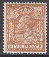 N25(5) 5d Ginger Brown Royal Cypher Single Stamp UNMOUNTED MINT