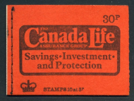 DQ74 June 1974 Canada Life 30p Stitched Booklet - complete