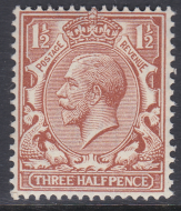 N35(8) Yellow Brown 1d Block Cypher Single Stamp UNMOUNTED MINT