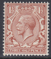 N35(8) Yellow Brown 1d Block Cypher Single Stamp UNMOUNTED MINT