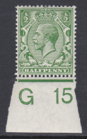 N14(8) d Yellow Green Royal Cypher Control G 15 imperf U M