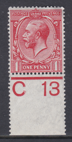 N16(1) 1d Bright Scarlet Royal Cypher Control C 13 Perf  U M