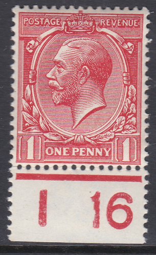 N16(1) 1d Bright Scarlet Royal Cypher Control I 16 Perf Wmk Type II(2) U M