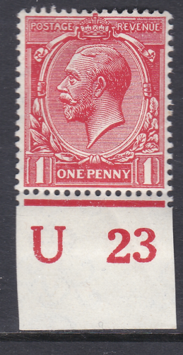 N16(2) 1d Deep Bright Scarlet Royal Cypher Control U 23 Imperf U M