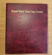 Red Royal mail presentation packs album 4 rings with 17 pages