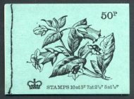 1972 November DT8 British Flowers 50p Stitched Booklet - complete