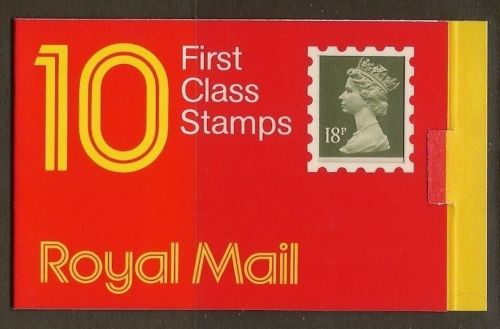 GO1 1987 10 x 1st (18p) Window Square tab Code C Translucent paper No Cylinder
