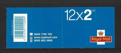 2001 ME2 12 x 2nd  Self Adhesive Booklet - No Cylinder