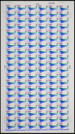 Sg785 1969 Concorde 9d Complete Sheet No Dot 2A1B1C1D UNMOUNTED MINT MNH