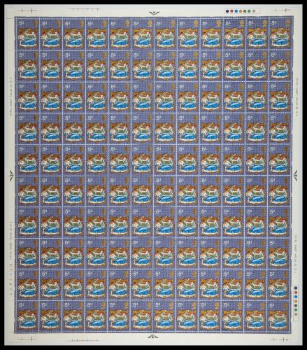 1970 Christmas 5d No Dot Complete Sheet UNMOUNTED MINT MNH