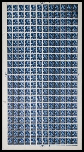 XN10 5d N.Ireland Regional No wmk 2x9.5mm phos Cyl 1 dot Full sheet U M