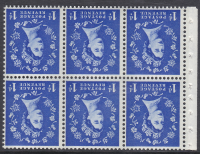SB41a Wilding booklet pane Blue Cream perf type Ie(bottom) UNMOUNTED MNT