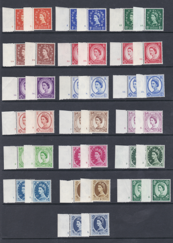 Multi-Crown 2 sets of cylinder singles dot and no dot UNMOUNTED MINT