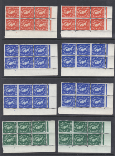 1957 graphite full set of cylinder blocks all perf types  Cyls UNMOUNTED MINT