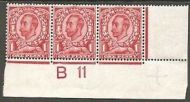 sg341 1d N11(2) strip 3 control B11 UNMOUNTED MINT MNH