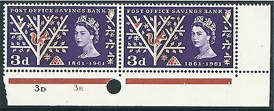sg624ab 3d PO Savings Bank Perf margin control - Timson Scarce UNMOUNTED MINT