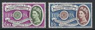 sg 621 - 622 1960 Europa Commemorative set of 2 UNMOUNTED MINT MNH