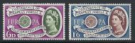 sg 621 - 622 1960 Europa Commemorative set of 2 UNMOUNTED MINT MNH