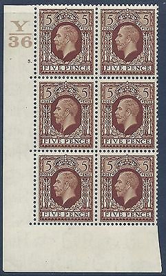 1934 5d Photogravure cyl blk Y36 5 No Dot UNMOUNTED MINT