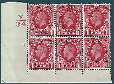 1934 1d Photogravure cyl blk V34 2 No Dot UNMOUNTED MINT