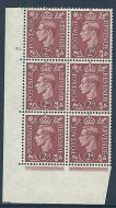 2d Brown Colour Change Cylinder 73 Dot perf 5(E I) UNMOUNTED MINT MNH