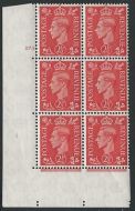 2½d Pale Scarlet Cylinder 274 No Dot perf 5(E I) UNMOUNTED MINT MNH