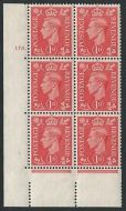 1d Pale scarlet 178 Dot cylinder block UNMOUNTED MINT