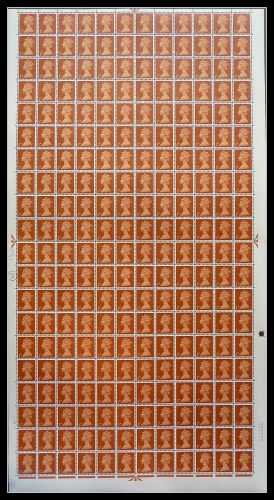 sg723 ½d Pre- Decimal machin Cyl 2 No Dot FULL SHEET UNMOUNTED MINT