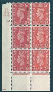 1d Pale scarlet P44 107 Dot cylinder block UNMOUNTED MINT