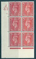1d Pale scarlet J41 74 Dot cylinder block UNMOUNTED MINT