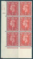 1d Pale scarlet P44 106 Dot cylinder block UNMOUNTED MINT