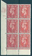 1d Pale scarlet S46 129 Dot cylinder block MOUNTED MINT in margin
