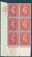 1d Pale scarlet M43 82 Dot cylinder block UNMOUNTED MINT