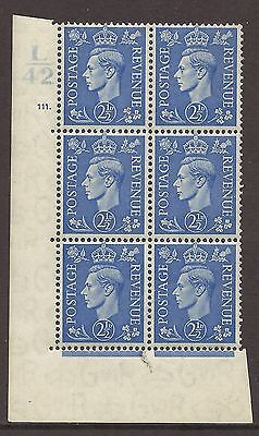 2½d Blue Cylinder Control L42 111 Dot perf 5(E I) UNMOUNTED MINT MNH