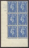 2½d Light Blue Cylinder Control S46 205 No Dot perf 5(E I) UNMOUNTED MINT MNH