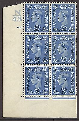 2½d Light Blue Cylinder Control N 43 145 No Dot perf 5(E I) UNMOUNTED MINT MNH