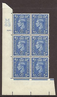 2½d Light Blue Cylinder Control M43 120 Dot perf 5(E I) UNMOUNTED MINT MNH