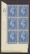 2½d Light Blue Cylinder Control K42 84 Dot perf 5(E I) UNMOUNTED MINT MNH