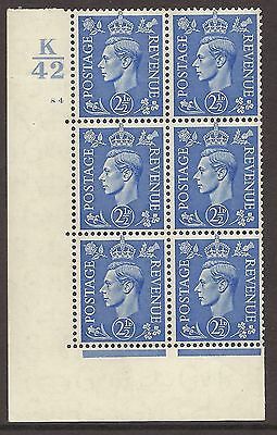 2½d Light Blue Cylinder Control K42 84 No Dot perf 5(E I) UNMOUNTED MINT MNH