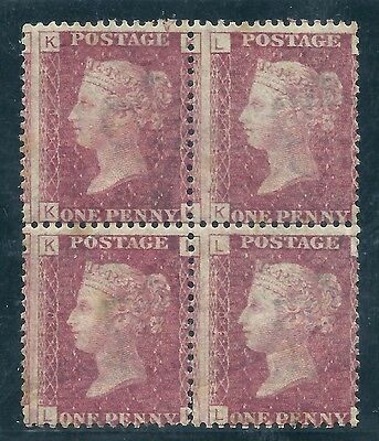 1869 1d Red Plate 130 Block of 4 UNMOUNTED MINT