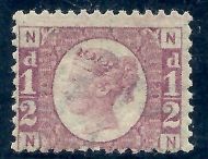 1870 ½d Rose Red Plate 20 Lettered N-N UNMOUNTED MINT