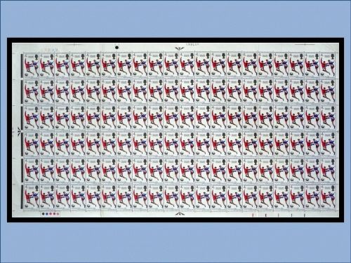 1966 World Cup Winners No Dot with all three varieties FULL SHEET UNMOUNTED MINT