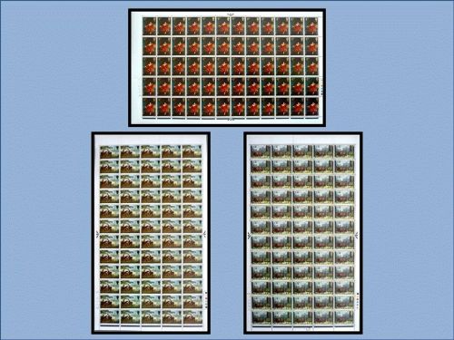 1967 British Paintings set No dot Cyl 4A1B2C1D1E1F on 4d sheet UNMOUNTED MINT