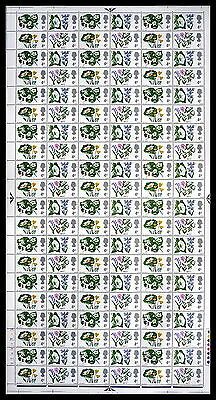 1967 British Wild Flowers 4d (Phos) Complete Sheet UNMOUNTED MINT MNH