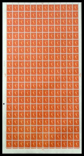½d Multi Crowns on White Complete Sheet Cyl 1 No Dot UNMOUNTED MINT MNH