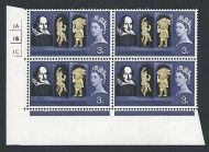 1964 Shakespeare Festival 3d (Ord) No Dot Cylinder With Two Varieties - MNH