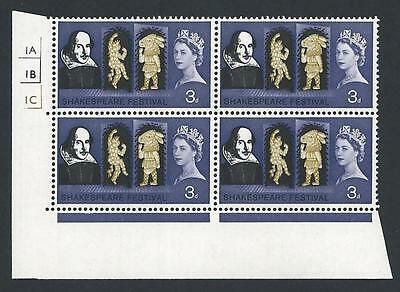 1964 Shakespeare Festival 3d (Ord) No Dot Cylinder With Two Varieties - MNH