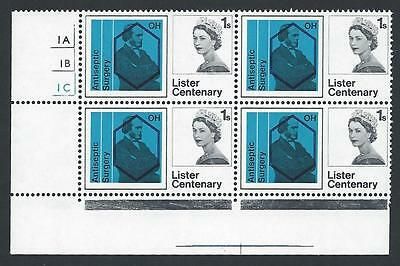 1965 Lister 1 - (Ord) No Dot Cylinder With Variety- MNH