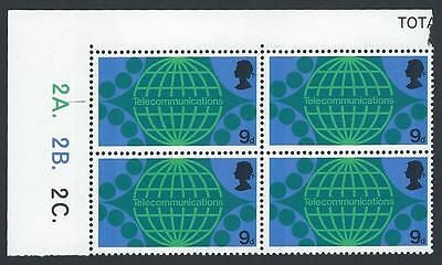 1969 Post Office Technology 9d Cylinder Block - MNH